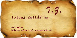 Tolvaj Zoltána névjegykártya